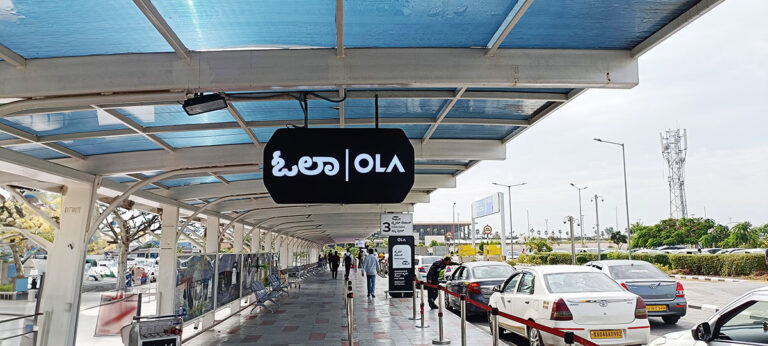 OLA Branding at Bangalore Airport T1 & T2